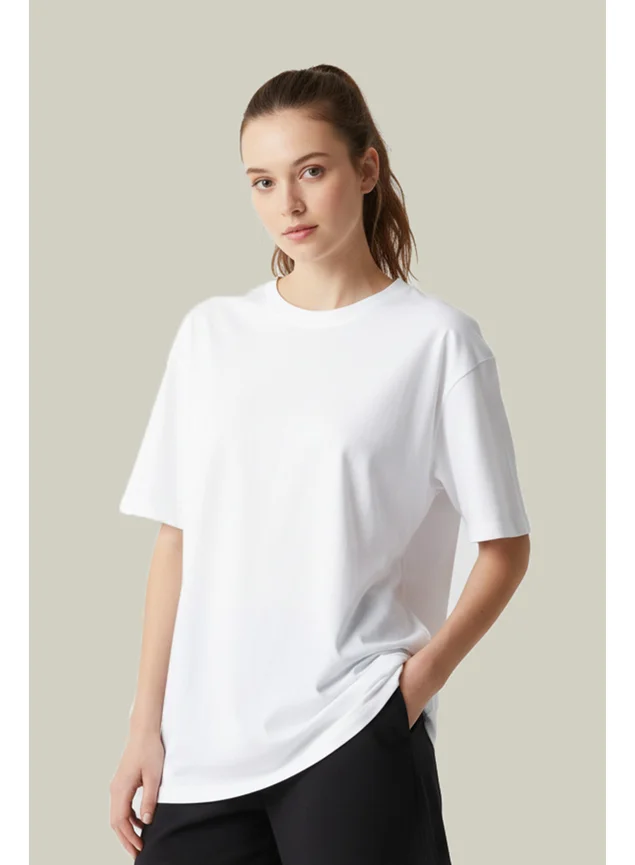 Camiseta Oversized Feminina Branca WSS Basic