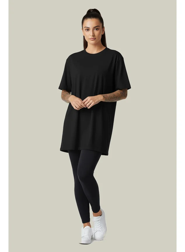 Camiseta Oversized Feminina Preta WSS Basic