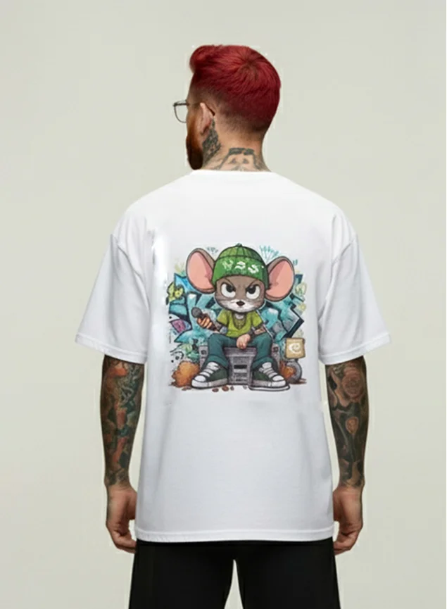 Camiseta Oversized Masculina Street Rat